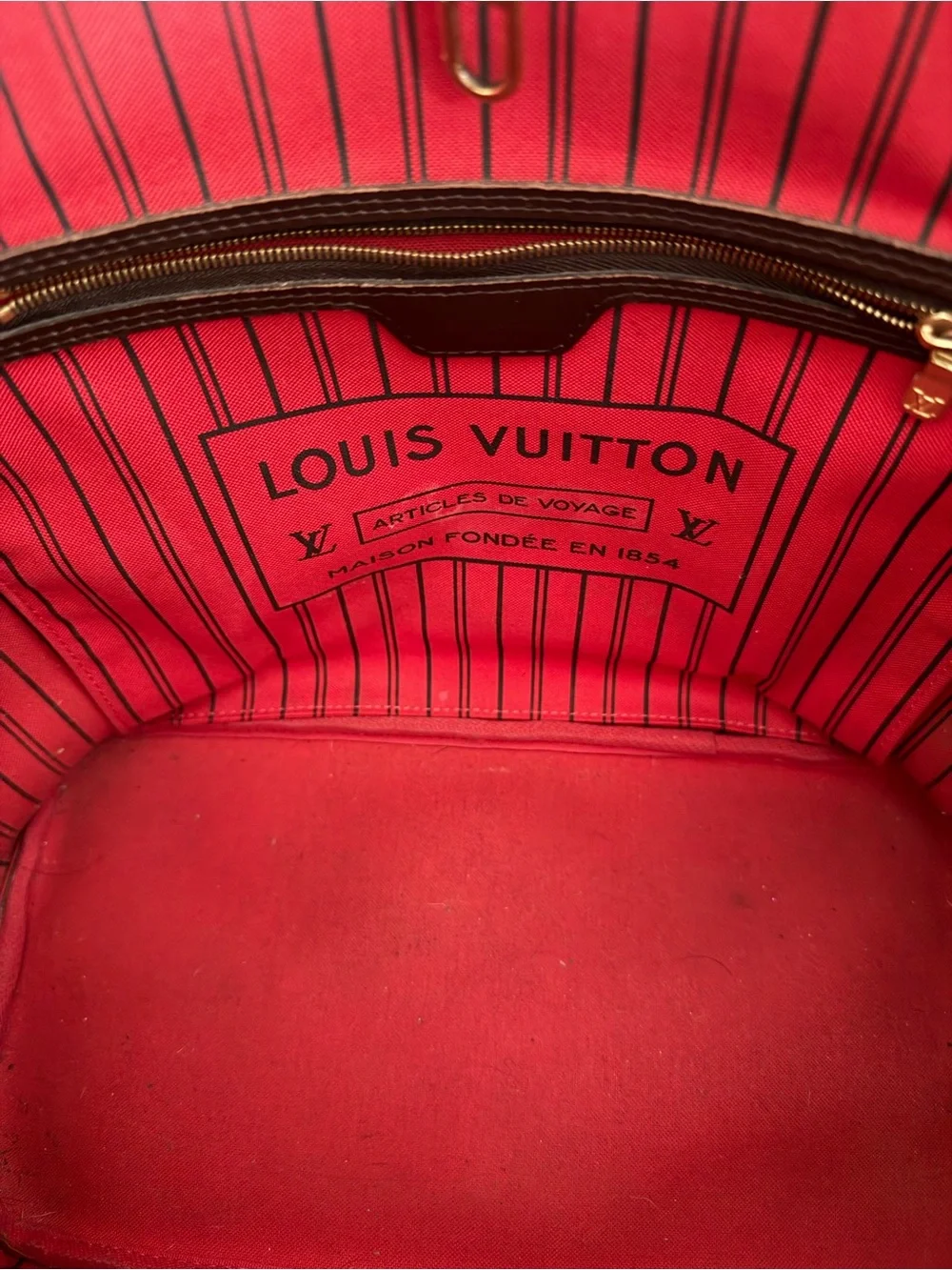 Louis Vuitton Brown Damier Never full MM